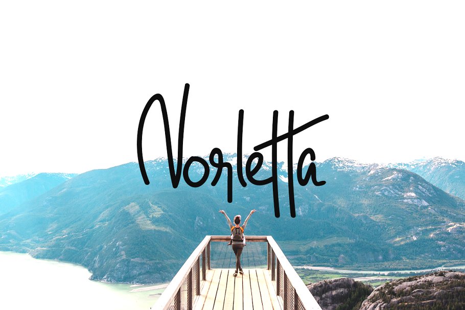 Пример шрифта Norletta